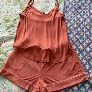 Soma Rust Pajama Short Set Lrg